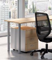 Retour 100x60 droit PRACTIKA noyer pied tube aluminium